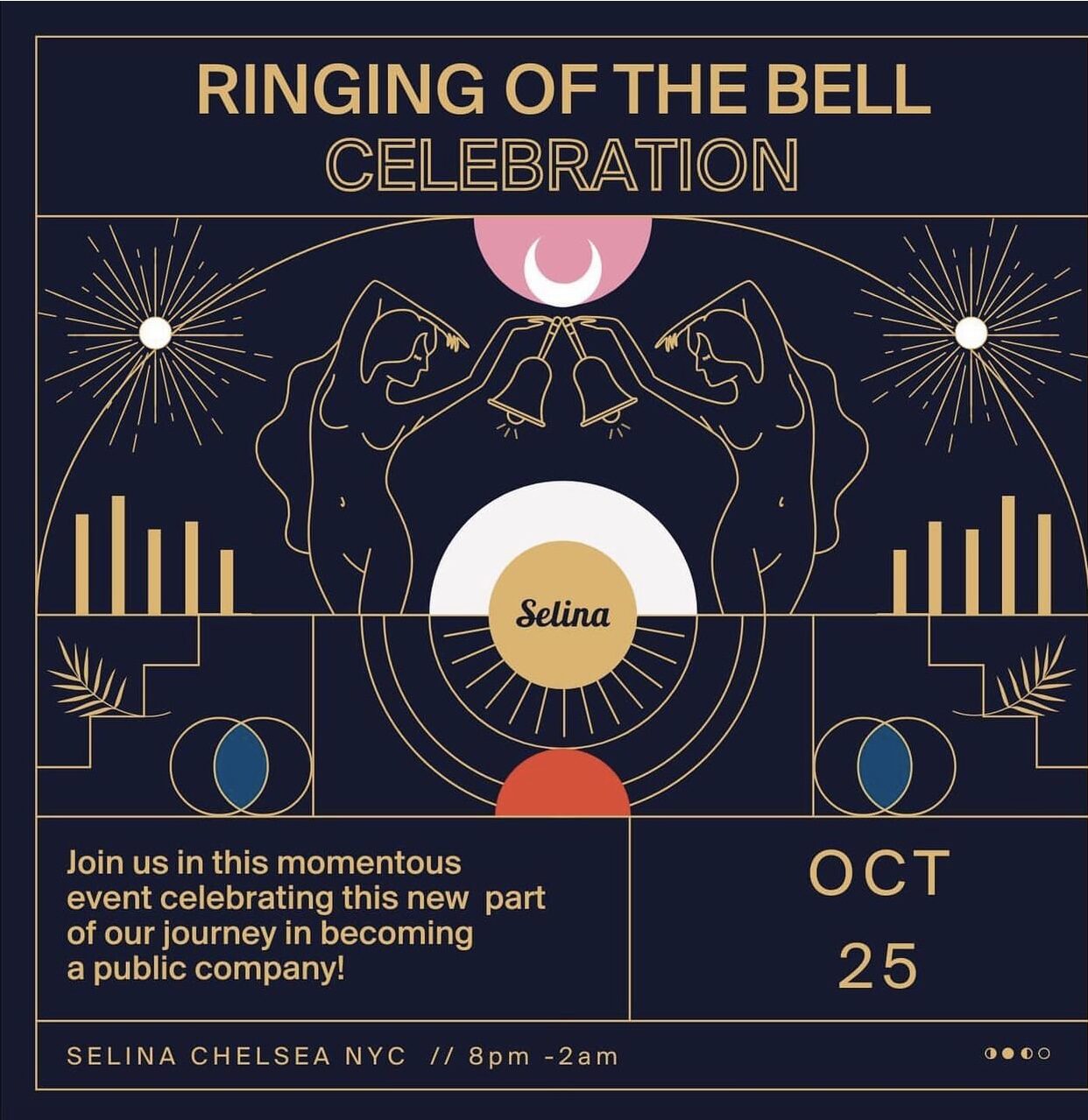 Selina Nasdaq bell-ringing celebration